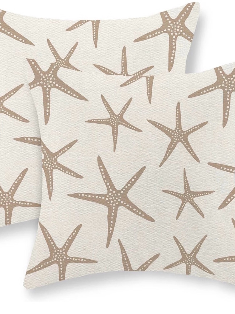 Coastal Starfish Throw Pillow Set - Beige